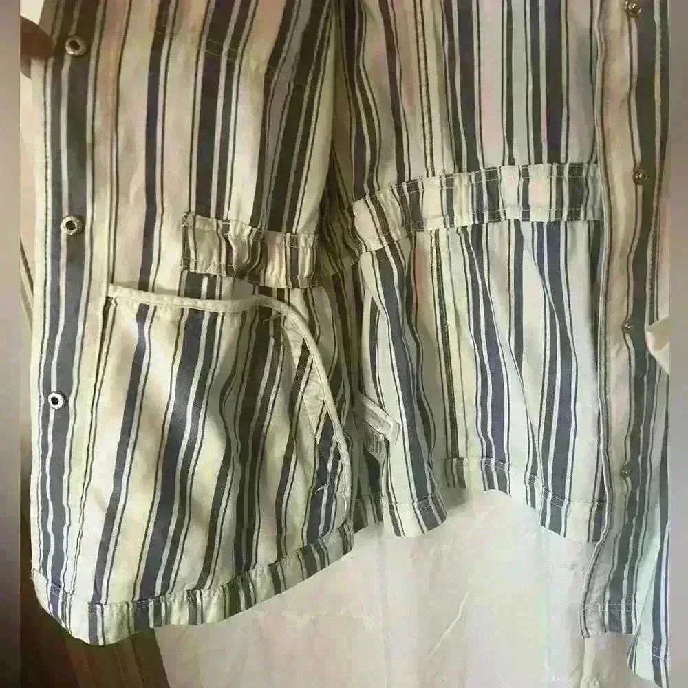 Loft Stripe Cinch Waist Jacket - Picture 9 of 13